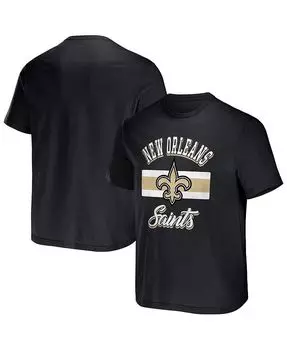 Мужская черная футболка в полоску New Orleans Saints NFL x Darius Rucker Collection Fanatics, черный