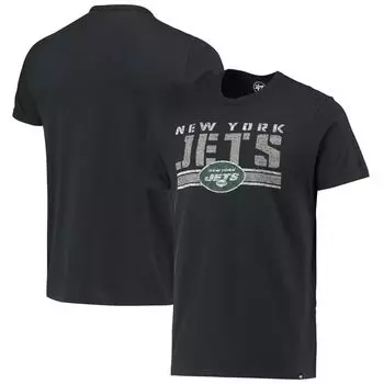 Мужская черная футболка в полоску New York Jets Team '47