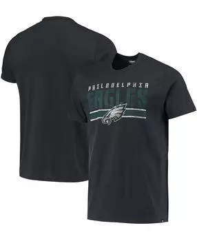 Мужская черная футболка в полоску philadelphia eagles team '47 Brand, черный
