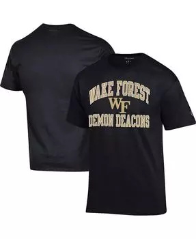 Мужская черная футболка Wake Forest Demon Deacons High Motor Champion