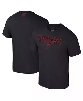 Мужская черная футболка Wisconsin Badgers Color Pop Active Blend Colosseum, черный