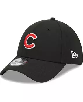 Мужская черная гибкая кепка с логотипом Chicago Cubs 39THIRTY New Era