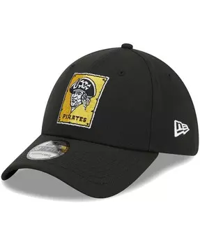 Мужская черная гибкая кепка с логотипом Pittsburgh Pirates 39THIRTY New Era