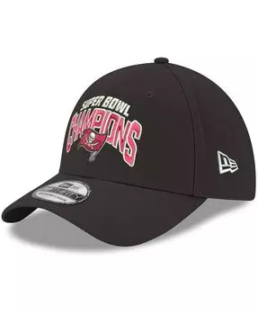 Мужская черная гибкая кепка Tampa Bay Buccaneers Super Bowl LV Champions 39THIRTY New Era