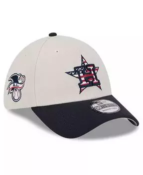 Мужская черная гибкая шляпа Houston Astros 2024 Fourth июля 39THIRTY New Era, бежевый