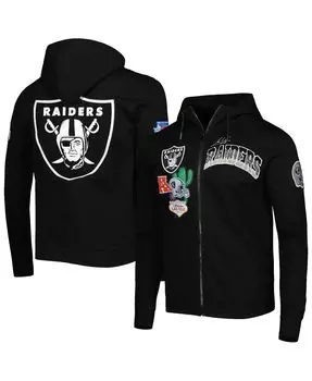 Мужская черная худи с молнией во всю длину las vegas raiders hometown Pro Standard, черный