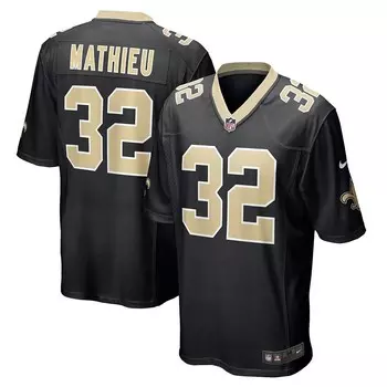 Мужская черная игровая майка Nike Tyrann Mathieu New Orleans Saints, цвет Snt Black