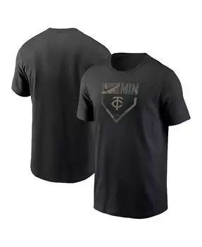 Мужская черная камуфляжная футболка Minnesota Twins Nike, черный