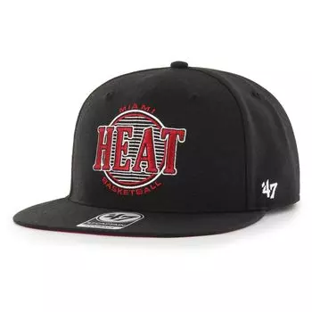 Мужская черная кепка '47 Miami Heat High Post Captain Snapback