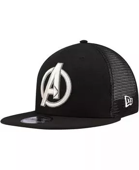 Мужская черная кепка Avengers 9FIFTY Snapback Trucker Hat New Era, черный