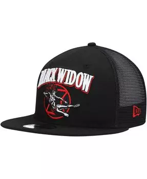 Мужская черная кепка Black Widow Retro с сетчатой спинкой 9FIFTY Snapback New Era