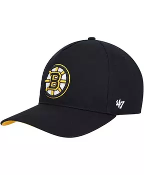 Мужская черная кепка Boston Bruins Primary Hitch Snapback '47 Brand