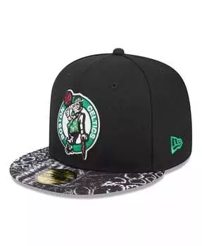 Мужская черная кепка Boston Celtics Coral Reef Visor 59Fifty New Era, черный