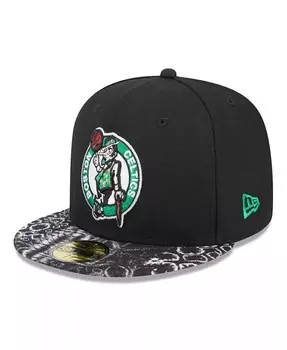 Мужская черная кепка Boston Celtics Coral Reef Visor 59Fifty New Era, черный