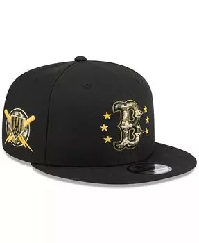 Мужская черная кепка Boston Red Sox 2024 Armed Forces Day 9FIFTY Snapback New Era, черный