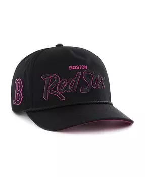 Мужская черная кепка Boston Red Sox Hitch Orchid Undervisor Snapback '47 Brand