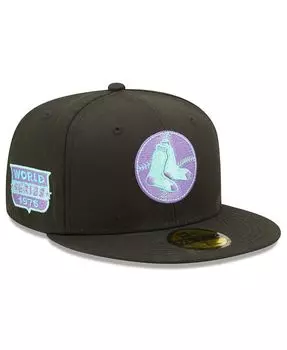 Мужская черная кепка Boston Red Sox с альтернативным логотипом, черная светлая 59Fifty, облегающая шляпа New Era