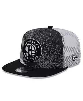 Мужская черная кепка Brooklyn Nets Court Sport Speckle 9Fifty Snapback New Era, черный