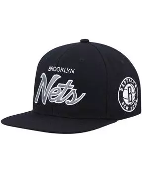 Мужская черная кепка Brooklyn Nets Hardwood Classics Script 2.0 Snapback Mitchell & Ness