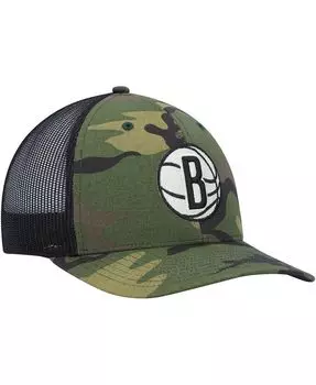 Мужская черная кепка Brooklyn Nets Trucker Snapback с камуфляжным принтом '47 Brand