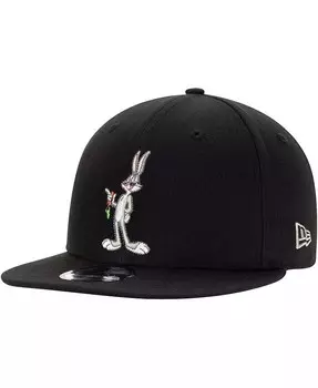 Мужская черная кепка Bugs Bunny Looney Tunes 9FIFTY Snapback New Era, черный