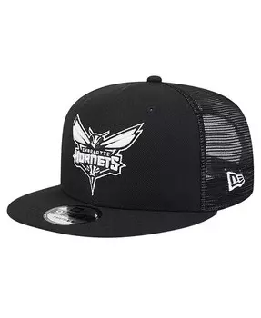 Мужская черная кепка Charlotte Hornets Evergreen 9FIFTY Trucker Snapback New Era, черный