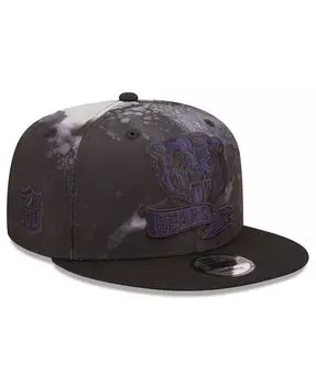 Мужская черная кепка Chicago Bears Ink Dye 2022 Sideline 9FIFTY Snapback New Era