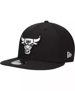 Мужская черная кепка Chicago Bulls Chainstitch 9fifty Snapback New Era, черный