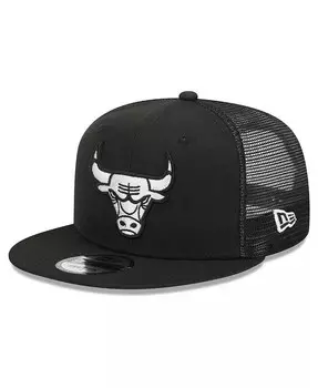 Мужская черная кепка Chicago Bulls Evergreen 9FIFTY Trucker Snapback New Era, черный