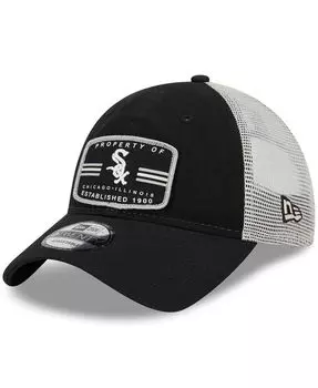 Мужская черная кепка Chicago White Sox Property Trucker 9TWENTY Snapback New Era
