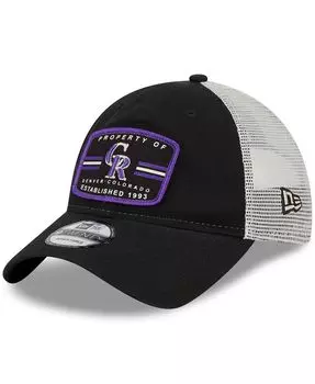 Мужская черная кепка Colorado Rockies Property Trucker 9TWENTY Snapback New Era
