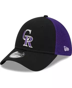 Мужская черная кепка Colorado Rockies Team Neo 39THIRTY Flex Hat New Era