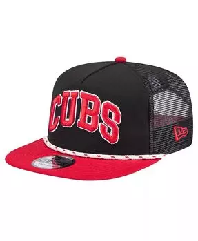 Мужская черная кепка для гольфа Chicago Cubs Throwback с сеткой New Era, черный