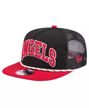 Мужская черная кепка для гольфа Los Angeles Angels Throwback с сетчатой спинкой New Era, черный