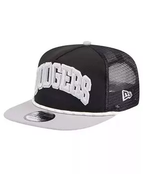 Мужская черная кепка для гольфа Los Angeles Dodgers Throwback с сетчатой спинкой New Era, черный