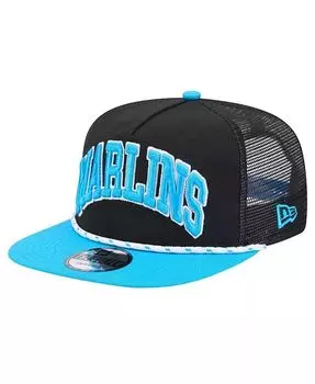 Мужская черная кепка для гольфа Miami Marlins Throwback Meshback New Era, черный