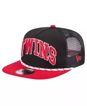 Мужская черная кепка для гольфа Minnesota Twins Throwback с сеткой New Era, черный