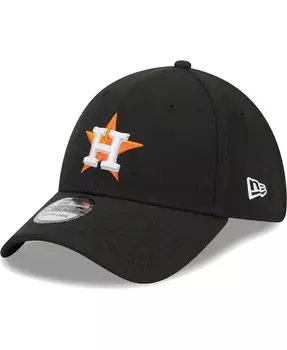 Мужская черная кепка Houston Astros Logo 39THIRTY Flex Hat New Era