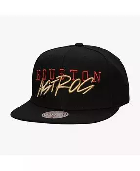 Мужская черная кепка Houston Astros Team Tagged Snapback Mitchell & Ness, черный