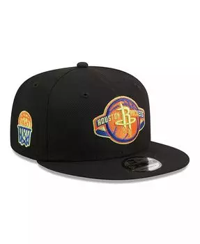 Мужская черная кепка Houston Rockets Neon Pop 9FIFTY Snapback New Era, черный