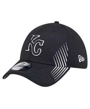 Мужская черная кепка Kansas City Royals Active Dash Mark 39THIRTY Flex Hat New Era, черный