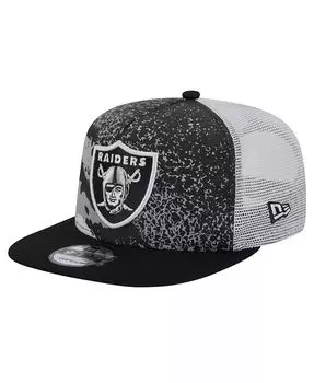 Мужская черная кепка Las Vegas Raiders Court Sport 9fifty Snapback New Era, черный