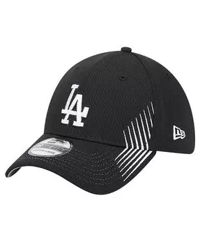 Мужская черная кепка Los Angeles Dodgers Active Dash Mark 39THIRTY Flex Hat New Era, черный