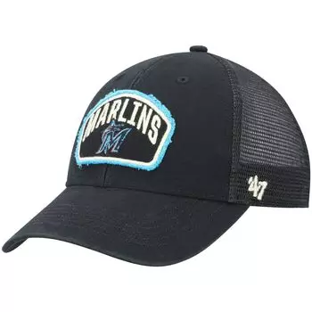 Мужская черная кепка Miami Marlins Cledus MVP Trucker Snapback '47