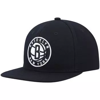 Мужская черная кепка Mitchell & Ness Brooklyn Nets Ground 2.0 Snapback