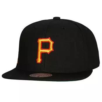 Мужская черная кепка Mitchell & Ness Pittsburgh Pirates Cooperstown Collection Evergreen Snapback