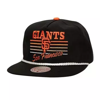 Мужская черная кепка Mitchell & Ness San Francisco Giants Radiant Lines Deadstock Snapback, цвет Gnt Black