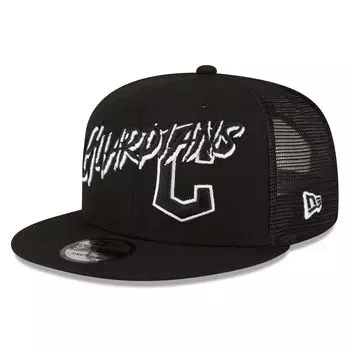 Мужская черная кепка New Era Cleveland Guardians Street Trucker 9FIFTY Snapback