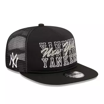Мужская черная кепка New Era New York Yankees Street Team с А-образной рамкой Trucker 9FIFTY Snapback, цвет Ynk Black