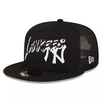 Мужская черная кепка New Era New York Yankees Street Trucker 9FIFTY Snapback